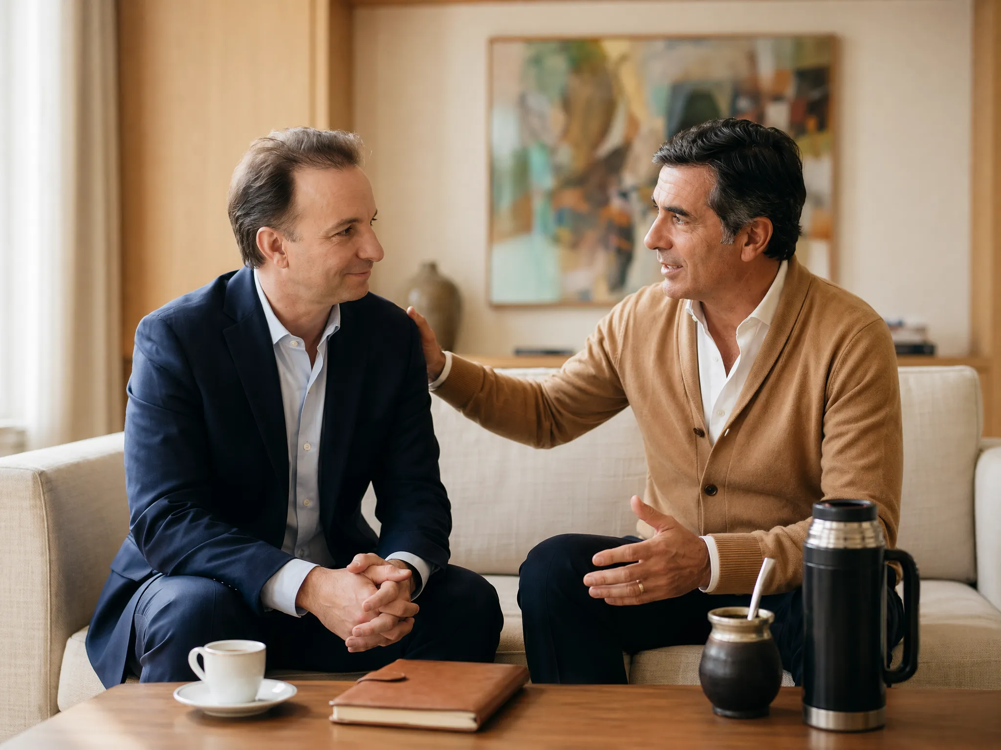 Asesor de CDI Capital conversando con cliente empresario PyME
